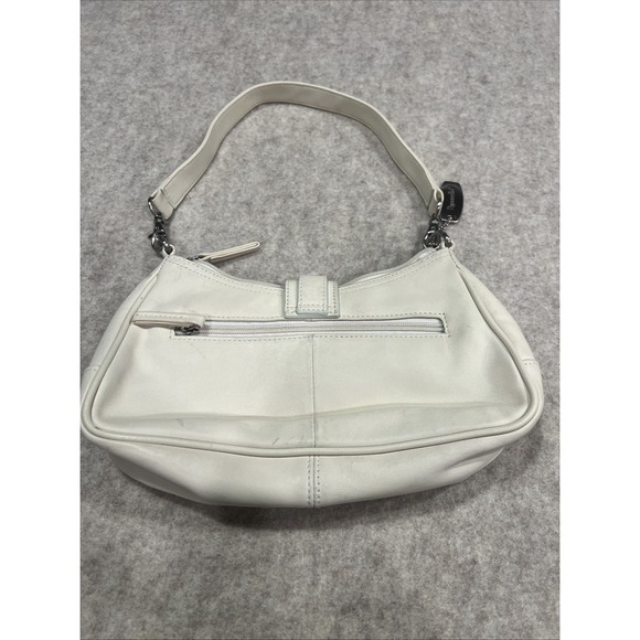 Vintage Tignanello Cream Leather Small Handbag EUC Mini - Picture 4 of 10